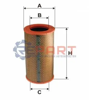 Фільтр повітряний - фільтруючий елемент (x270) DAEWOO LUBLIN II 2198/2417 04.97 WIX FILTERS WA6415