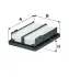Фото Фільтр повітряний (фільтруючий елемент) HONDA HR-V, JAZZ IV 1.3/1.5 01.15 WIX FILTERS (WA9838) зображення 1