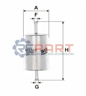 Фото Фільтр паливний Renault Megane 1.4/1.6/2.0 96-03 WIX FILTERS (WF8103) зображення 1