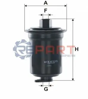 Паливний фільтр HYUNDAI ATOS, COUPE I, LANTRA II 1.0-2.0 11.95-07.03 WIX FILTERS WF8205 Купити в Україні