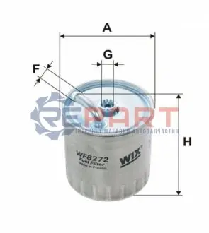 Фото Фільтр паливний MB C-class (W202/W203)/E-class (W210) 2.2D/2.7D/3.2D OM611/612 99- WIX FILTERS (WF8272) зображення 1