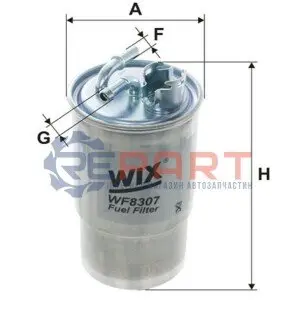 Паливний фільтр SEAT LEON, TOLEDO II 1.9D 10.98-06.06 WIX FILTERS WF8307 Купити в Україні