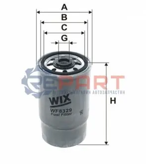 Фото Фільтр паливний Fiat Ducato 2.0 JTD/2.8JTD 01-/Peugeot Boxer/Citroen Jumper 2.8HDI 01- WIX FILTERS (WF8329) зображення 1