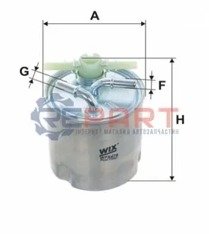 Паливний фільтр NISSAN QASHQAI I, X-TRAIL, X-TRAIL II RENAULT KOLEOS I 2.0D 02.07 WIX FILTERS WF8478 Купити в Україні
