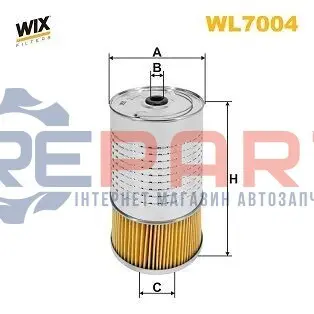 Фото Фільтр масляний MB C-class (W202)/E-Class (W124) 2.0-3.0D 93-00 WIX FILTERS (WL7004) зображення 1