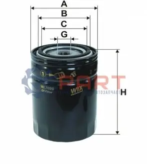 Фото Фільтр масляний Toyota Land Cruiser (J4/J5/J6/J7/J8) 2.4-3.4 D/2.4-4.5 69-97 WIX FILTERS (WL7096) зображення 1