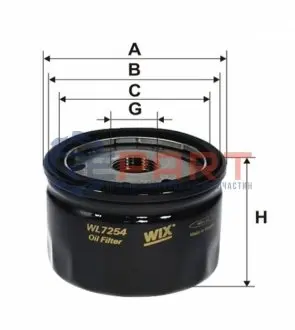 Фільтр масляний Renault Kangoo/Trafic/Opel Vivaro 1.9D/1.5dCi/1.4i/1.6i (58 мм) WIX FILTERS WL7254 Купити в Україні