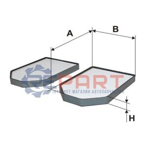 Фільтр салону Audi A8 94-02 (к-кт 2шт) WIX FILTERS WP6942