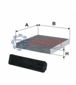 Фото Фільтр салону Renault Clio 05-14/Duster 10-18/Logan 04-/Nissan Micra 03-10/Note 06-13 (вугільний) WIX FILTERS (WP6991) зображення 1