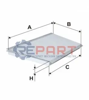Фото Фільтр салону MB C-class (W203) 00-07/CLC (C203) 08-11/CLK (C209) 02-09 WIX FILTERS (WP9102) зображення 1