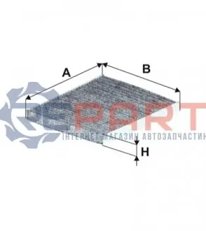 Фото Фільтр салону Fiat Panda 1.1-1.4 JTD 95-/Ford Ka 1.2/1.3 TDCi 08-16 (вугільний) WIX FILTERS (WP9211) зображення 1