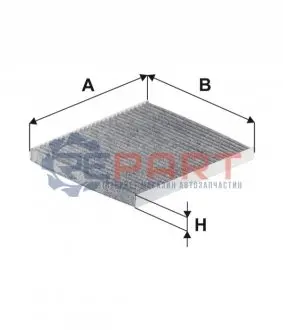 Фото Фильтр салона KIA SPORTAGE 06-, RIO 05-, HYUNDAI TUCSON 04- угольный (выр-во WIX-FILTERS) WIX FILTERS (WP9303) изображение 1