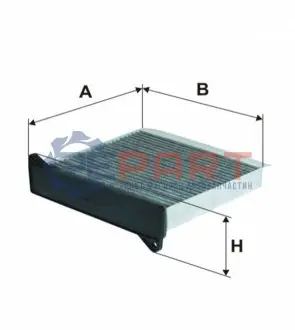 Фото Фільтр салону Mitsubishi Grandis 04-11/L200 06-15/Lancer/Outlander 03-08/Pajero Sport 08- (вугільний) WIX FILTERS (WP9313) зображення 1