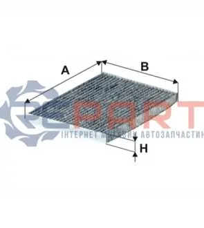 Фото Фільтр салону Nissan Qashqai/X-Trail 07-14 (вугільний) WIX FILTERS (WP9351) зображення 1