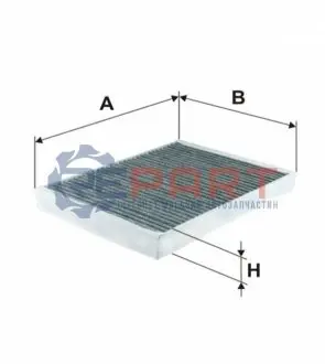 Фото Фільтр салону Citroen C5/Peugeot 407 04- (вугільний) WIX FILTERS (WP9365) зображення 1