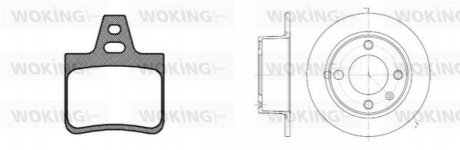 Колодки гальміані WOKING 80023.00 (фото 1)