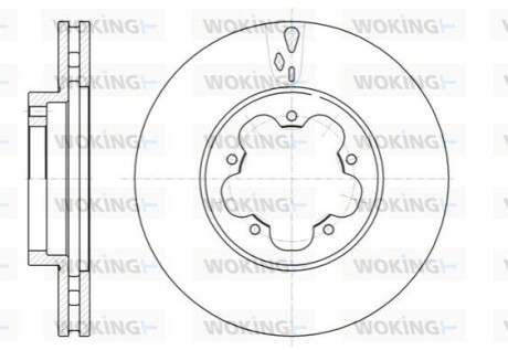 Тормозной диск пер. Transit 06-14 WOKING D61021.10