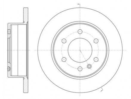 Тормозной диск задний. Crafter/W906/W907/W910 (06-21) WOKING D61035.00 (фото 1)
