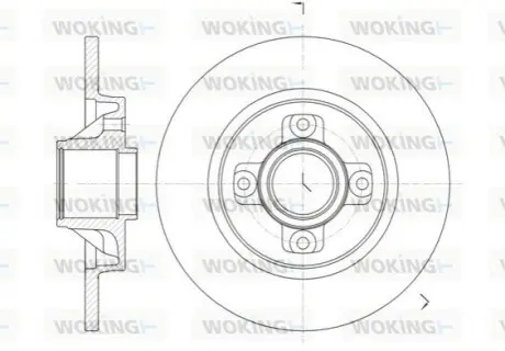 Диск гальмівний WOKING D6105800