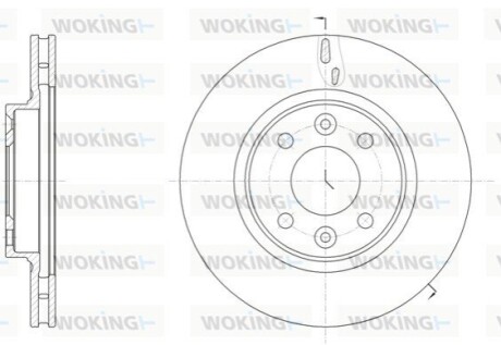 Тормозной диск перед. Clio/Fortwo/Logan/Sandero/Symbol (12-21) WOKING D61535.10