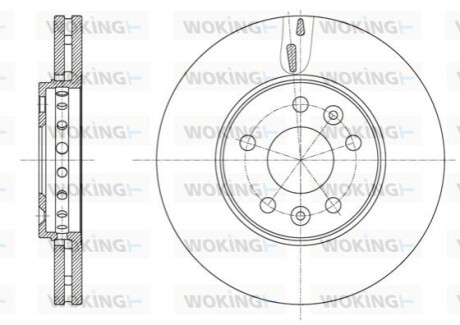 Тормозной диск (передний) OPEL VIVARO/RENAULT TRAFIC 1.6 14- WOKING D61625.10