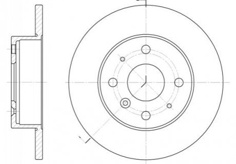 Тормозной диск (передний) DAIHATSU CHARADE /GEELY СK 1.0-1.5 89- - D6363.00 (4351287709, 4351287709000, 4351287717000) WOKING D636300