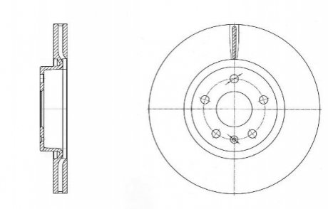 Тормозной диск - D6972.10 (1K0615301AA, 230840, 4B0615301C) WOKING D697210 (фото 1)