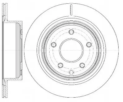 Диск гальмівний (задній) Nissan Leaf 10-/Juke 14-/Qashqai 10-/X-Trail 01-13 (292x16) (з покр.)(вент.) WOKING D699810