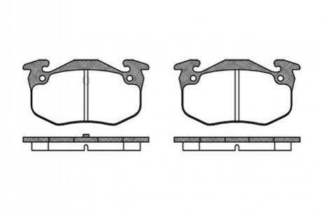 Гальмівні колодки зад. Peugeot 206 99-/Renault Megane I 96-03 WOKING P0443.50