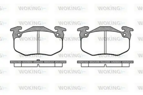 Тормозные колодки зад. Peugeot 206 99-/Renault Megane I 96-03 WOKING P0443.50