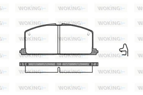 Гальмівні колодки пер. Camry/Carina/Celica/Corolla/Tercel (83-02) WOKING P0673.04 (фото 1)