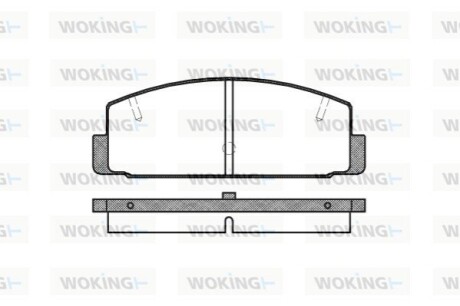 Тормозные колодки зад. Mazda 6/626 1.8-2.5 99-13 WOKING P0793.20