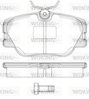 Гальмівні колодки пер. W201/124 (Lucas) WOKING P0893.00