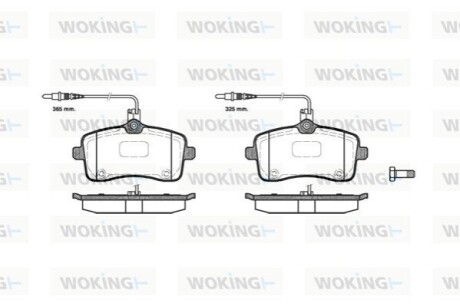 Гальмівні колодки WOKING P1002304