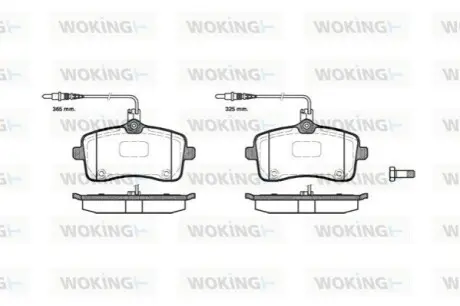 Гальмівні колодки WOKING P1002304