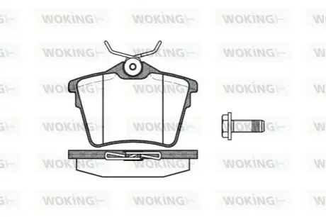 Колодки гальмівні (задні) Citroen C5 08-/Peugeot 407 04-/607 88 WOKING P10033.00