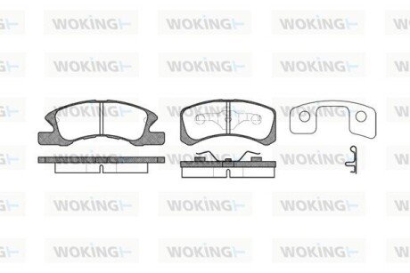 Колодки тормозные WOKING P10113.02