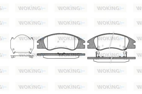 Тормозные колодки пер. Hyundai Accent/Kia Rio 05- (mando) WOKING P10343.02