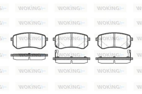 Тормозные колодки зад. Hyundai Accent/Kia Rio/Ceed 05- (mando) WOKING P10353.02