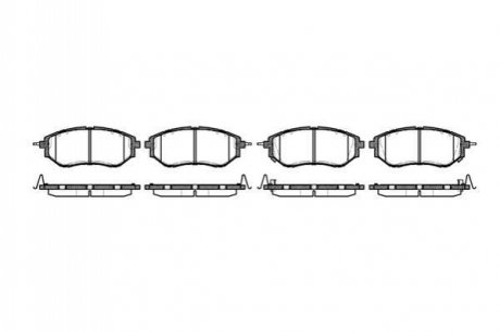 Гальмівні колодки пер. Subaru Legacy IV/Outback 03- (akebono) WOKING P10373.02