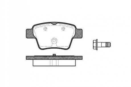 Тормозные колодки зад. Peugeot 207/307/Citroen C4 06- (Bosch) WOKING P10383.00 (фото 1)