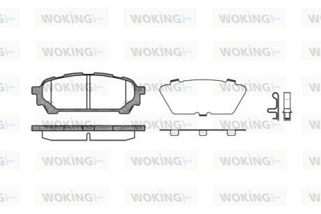 Колодки гальмівні WOKING P10763.01