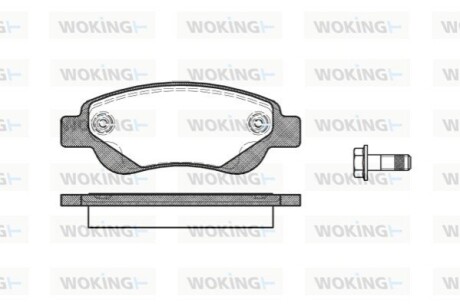 Тормозные колодки пер. Peugeot 107/Citroen C1 05- (Bosch) WOKING P10773.00