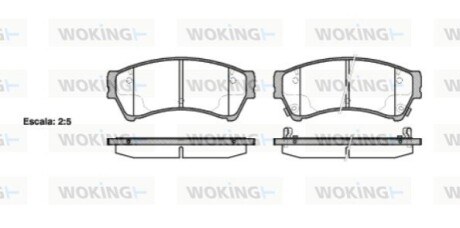 Гальмівні колодки пер. Mazda 6 07-13 WOKING P10963.02