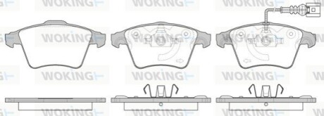 Тормозные колодки пер. T5 03- (R16) WOKING P11453.11