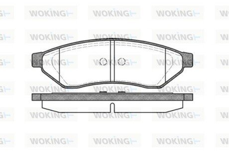 Колодки тормозные WOKING P11493.00