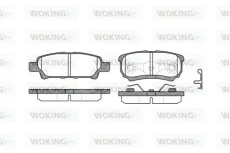 Колодки тормозные WOKING P11513.02