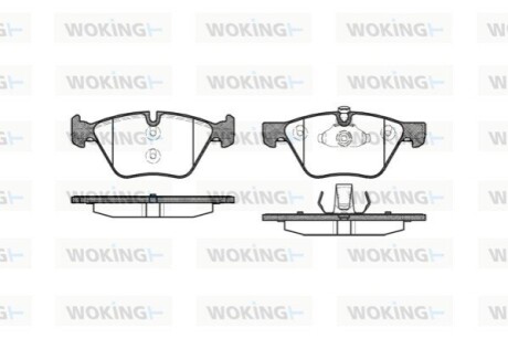 Тормозные колодки пер. BMW 3(E90)/1(E81) 04-13 (ATE) (154,8x63,6x20) WOKING P11523.00