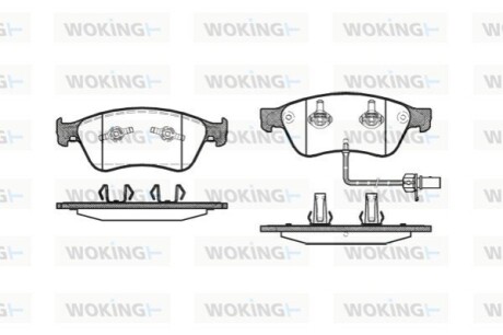 Гальмівні колодки WOKING P1156302