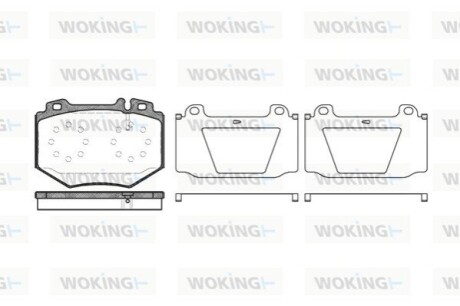 Гальмівні колодки дискові WOKING P1165300